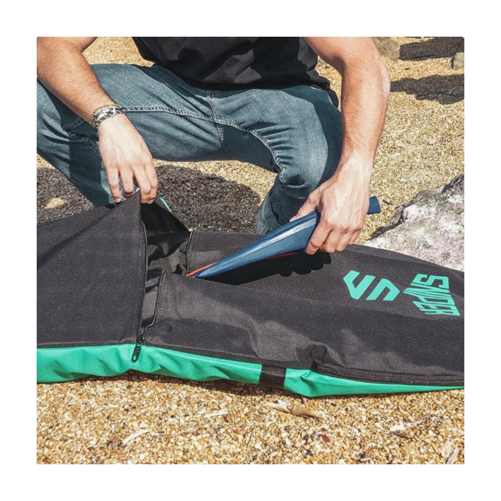 SNIPER Bodyboard Bag Backpack Single Cover 118 x 63 Teal