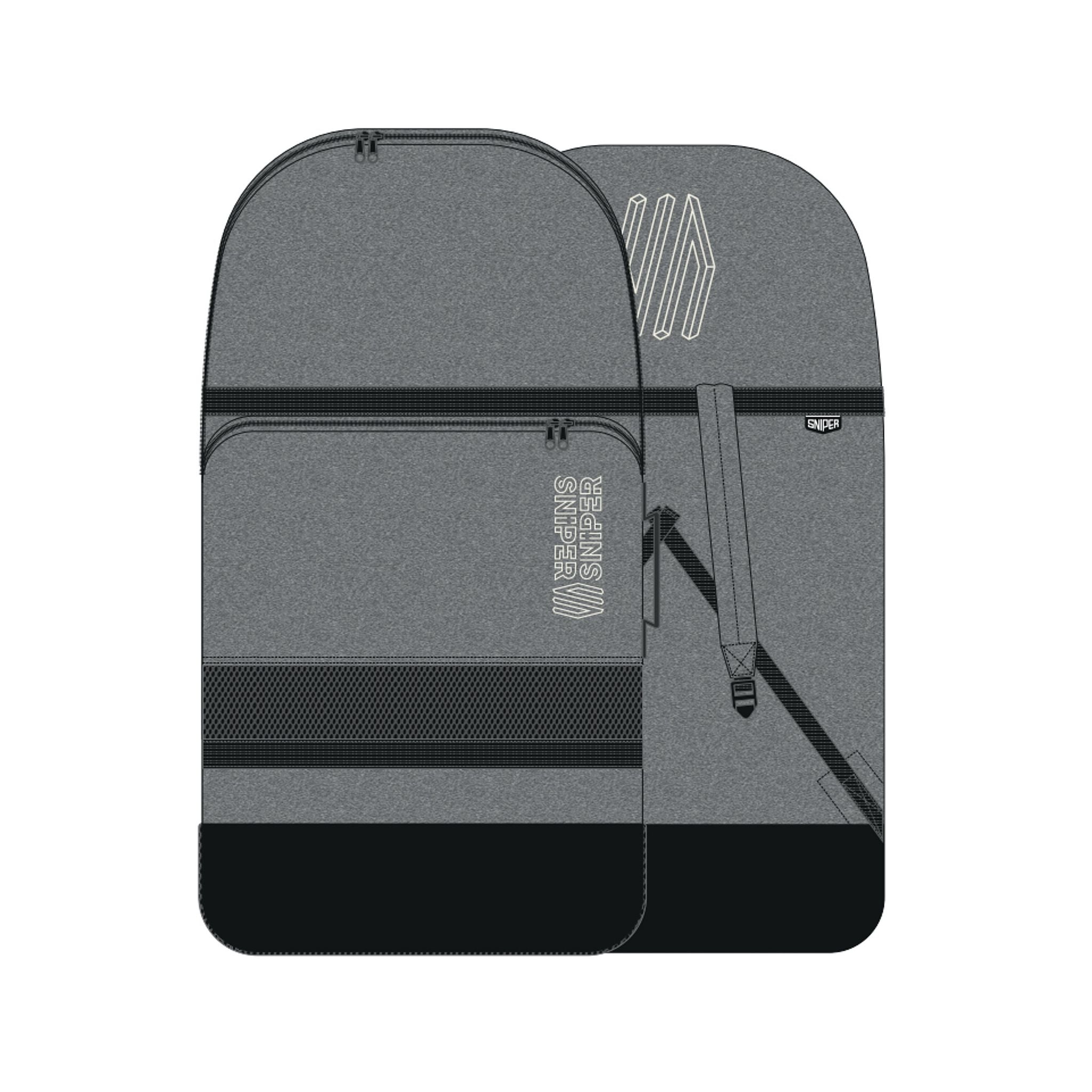 SNIPER Single Cover Deluxe Bodyboard-Tasche 107 x 60 Grey