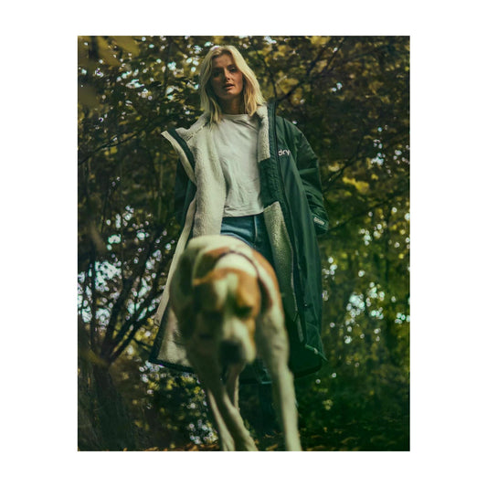 dryrobe advance long sleeve dunkelgrün nimbus umkleidemantel