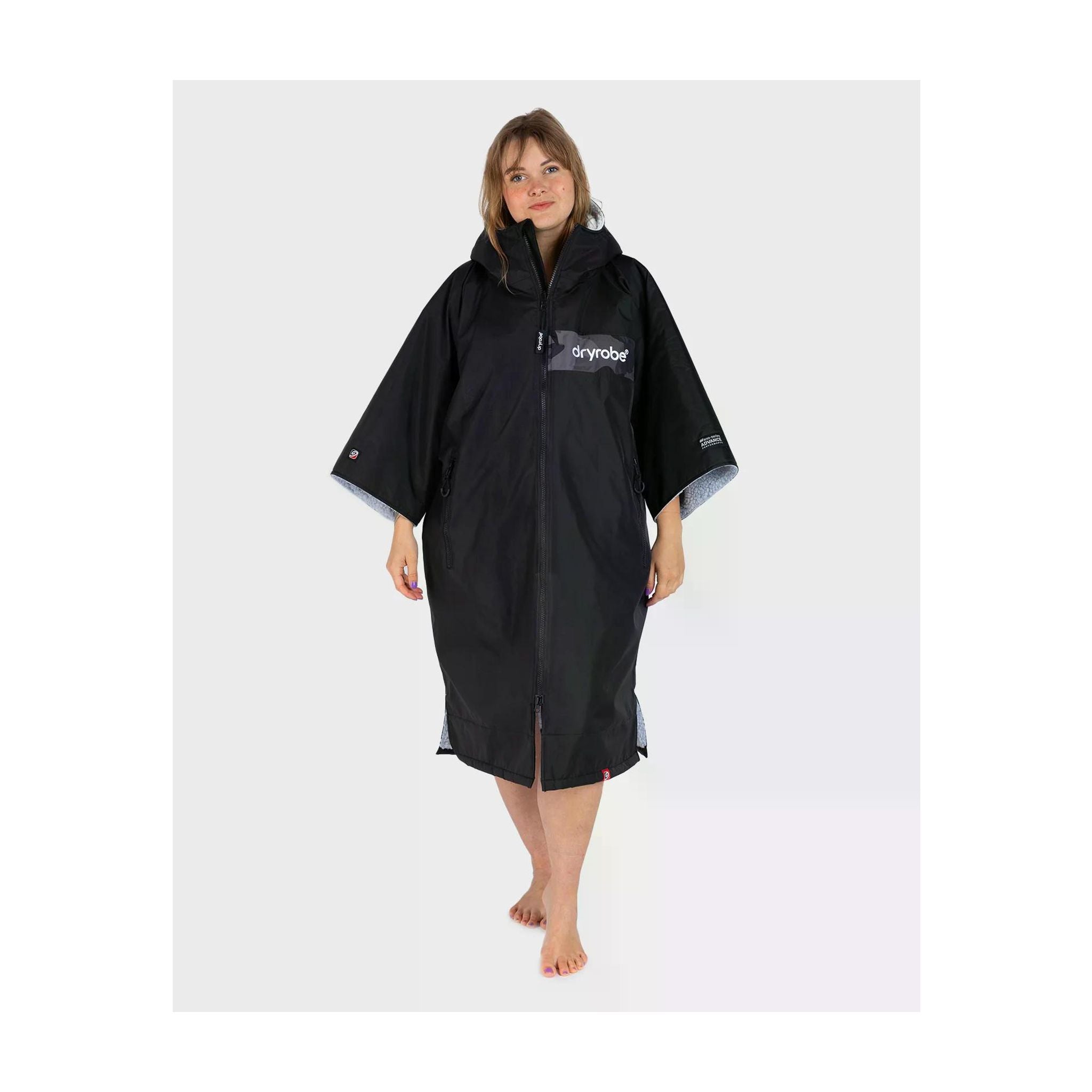 DRYROBE Advance Short Sleeve Schwarz Rot L