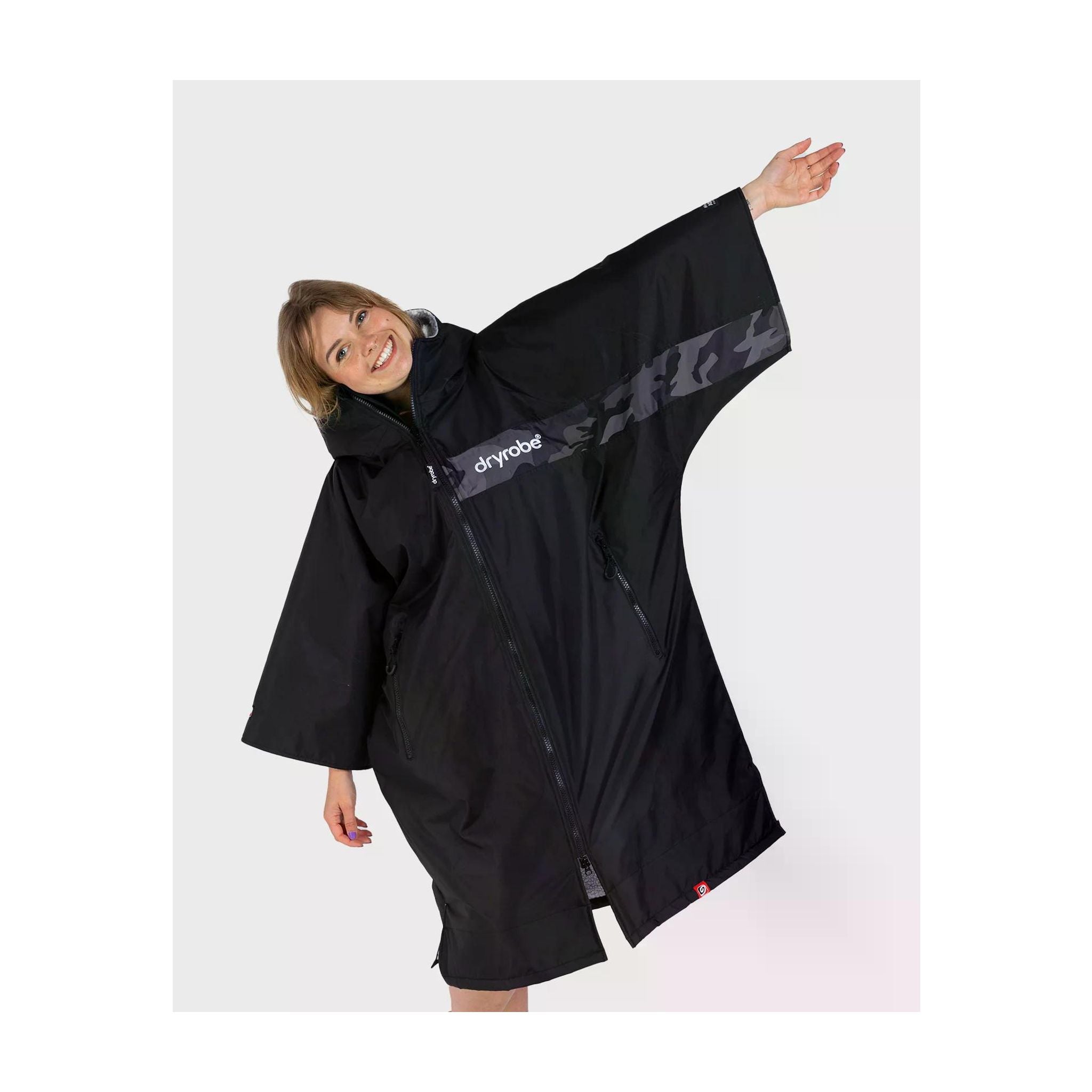 DRYROBE Advance Short Sleeve Schwarz Rot L