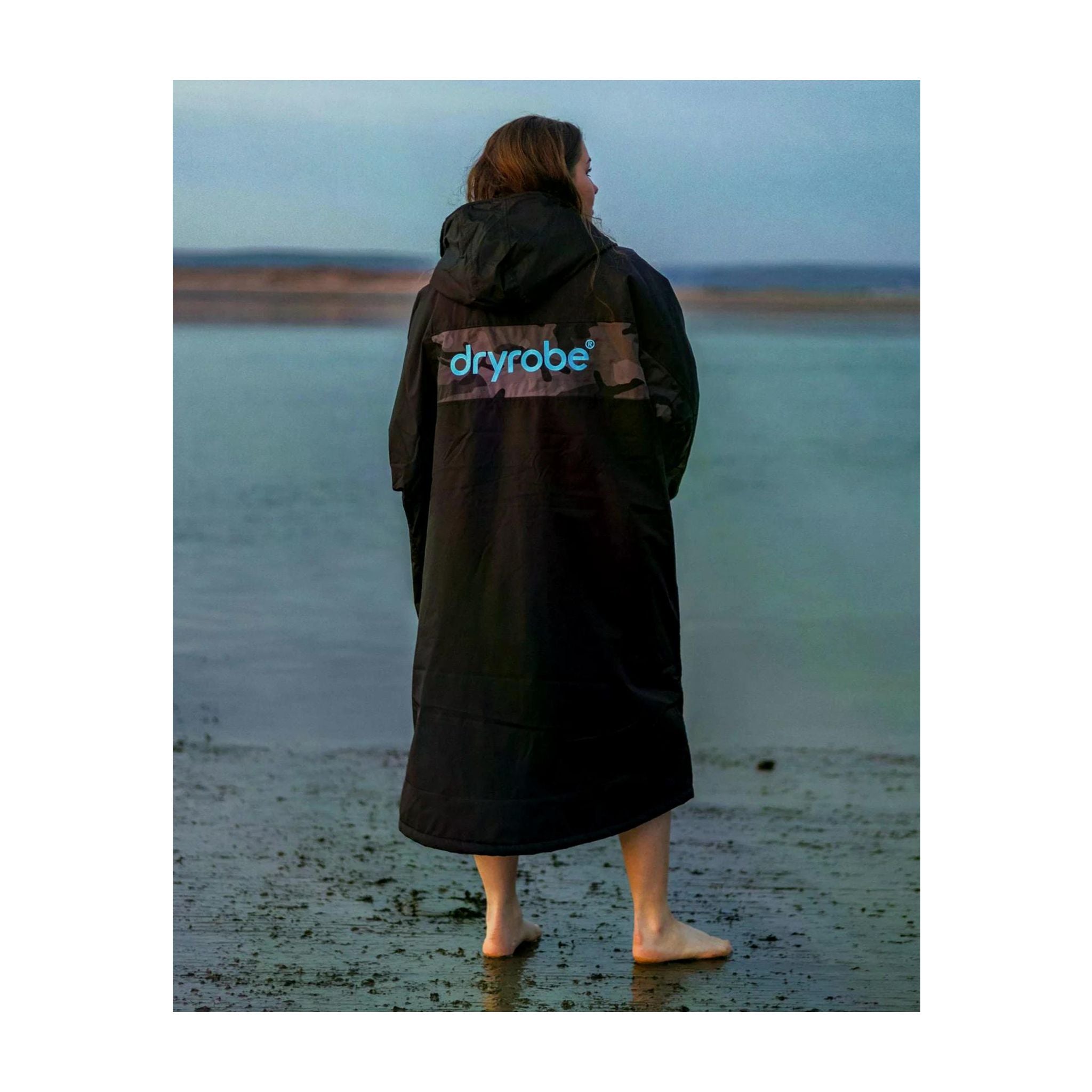 DRYROBE Advance Short Sleeve Black Camo Blue M Adult