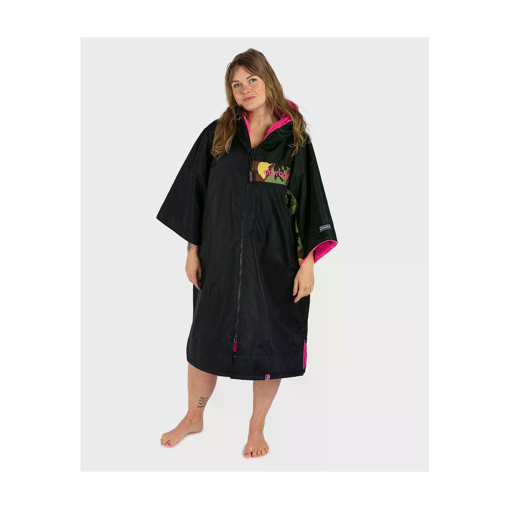 DRYROBE Advance Short Sleeve Schwarz Rot L