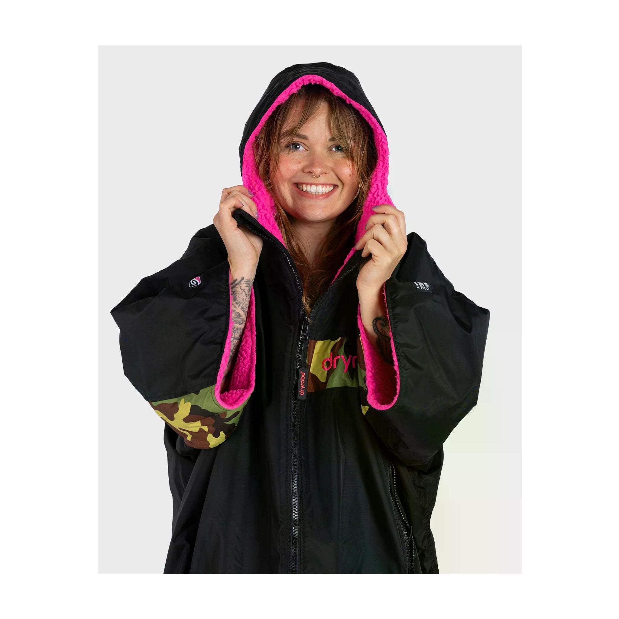 DRYROBE Advance Short Sleeve Schwarz Rot L