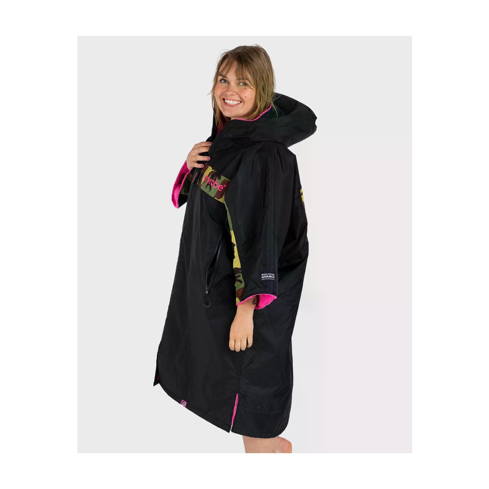 DRYROBE Advance Short Sleeve Schwarz Rot L