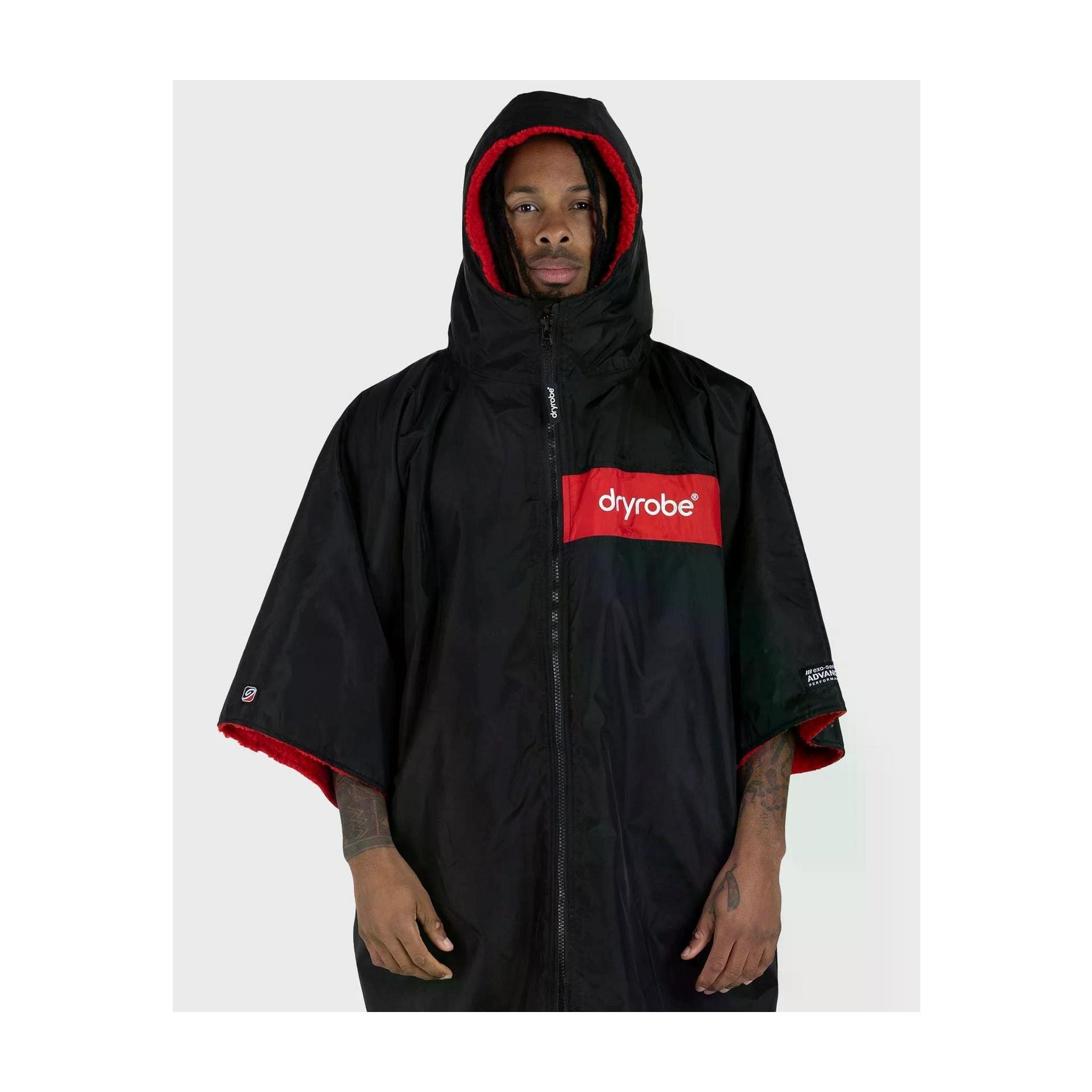DRYROBE Advance Short Sleeve Schwarz Rot L