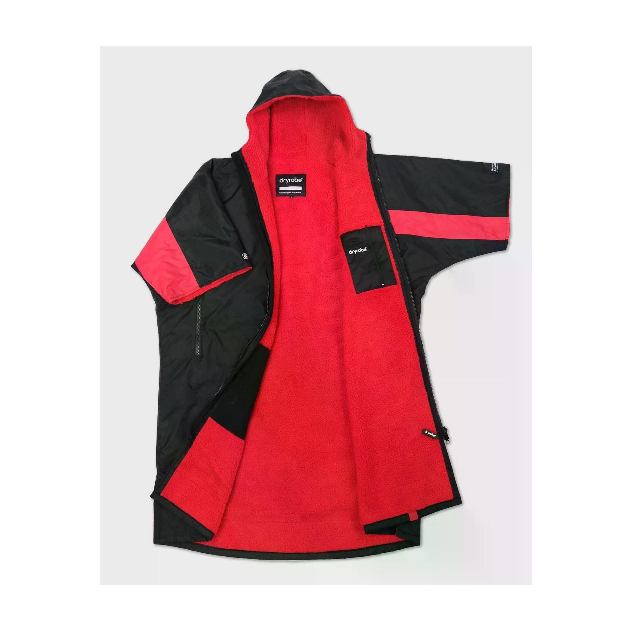 DRYROBE Advance Short Sleeve Schwarz Rot L