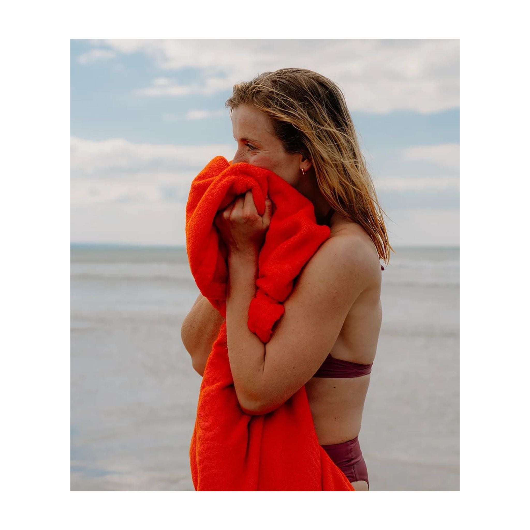 DRYROBE towel coat organic cotton Orange Adult