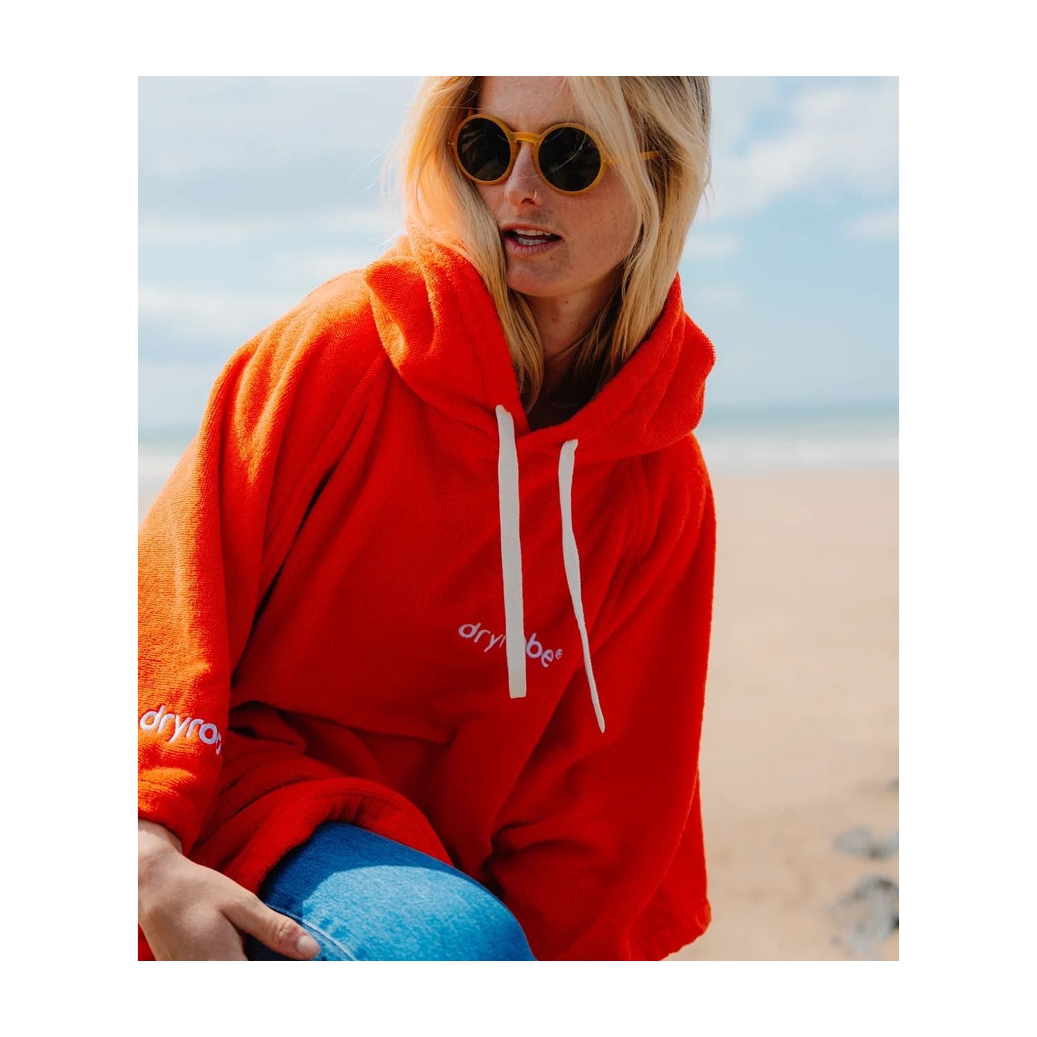 DRYROBE towel coat organic cotton Orange Adult