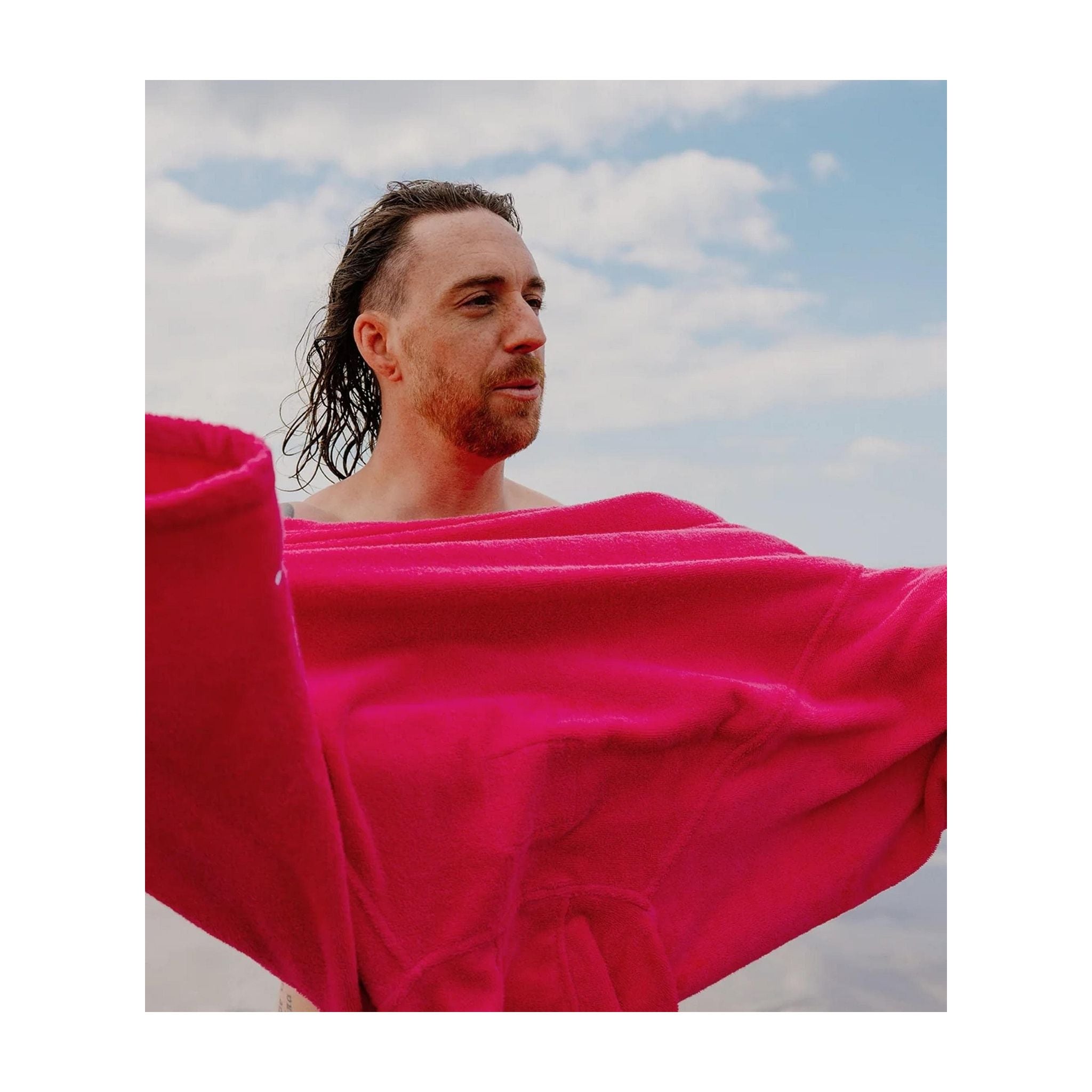 DRYROBE towel coat organic cotton Pink Adult