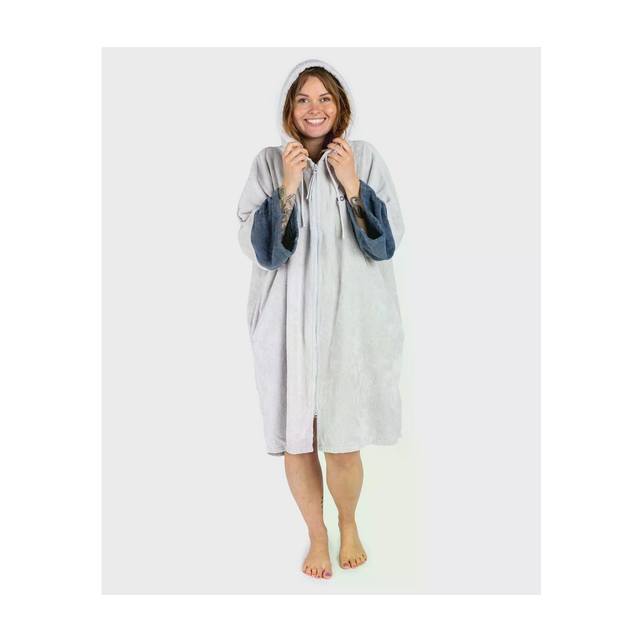 DRYROBE Fullzip Handtuchmantel Baumwolle