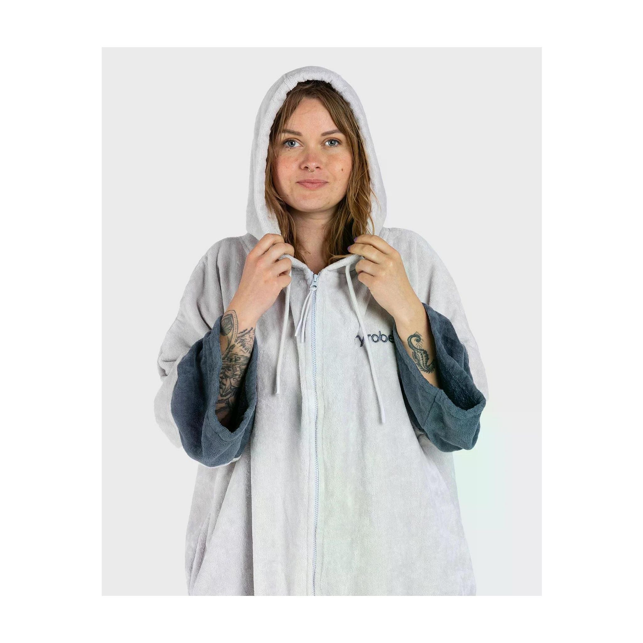 DRYROBE Fullzip Handtuchmantel Baumwolle