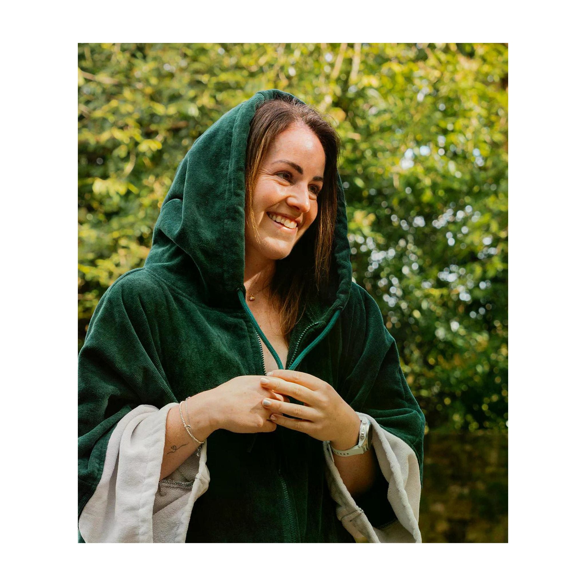 DRYROBE Fullzip Handtuchmantel Green Adult
