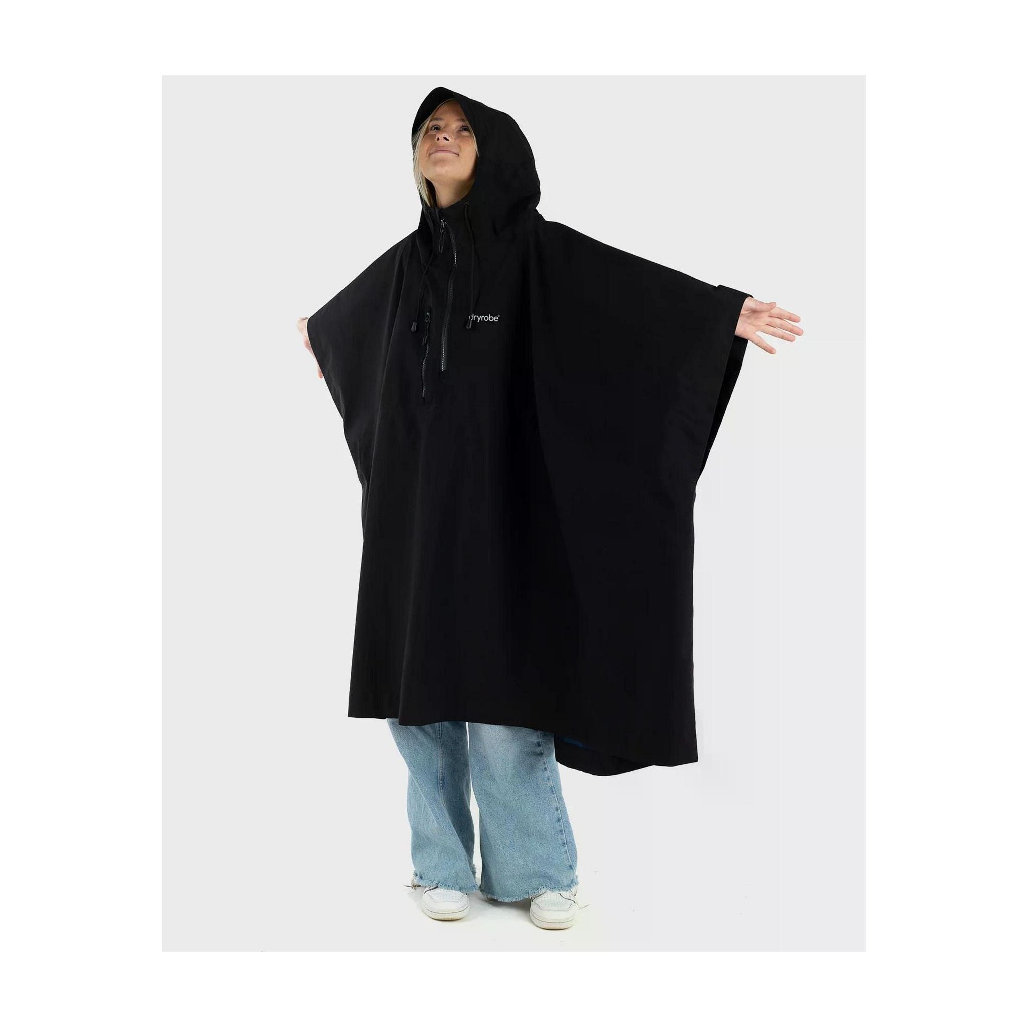 DRYROBE Regen-Poncho wasserdicht Unisize Black Adult