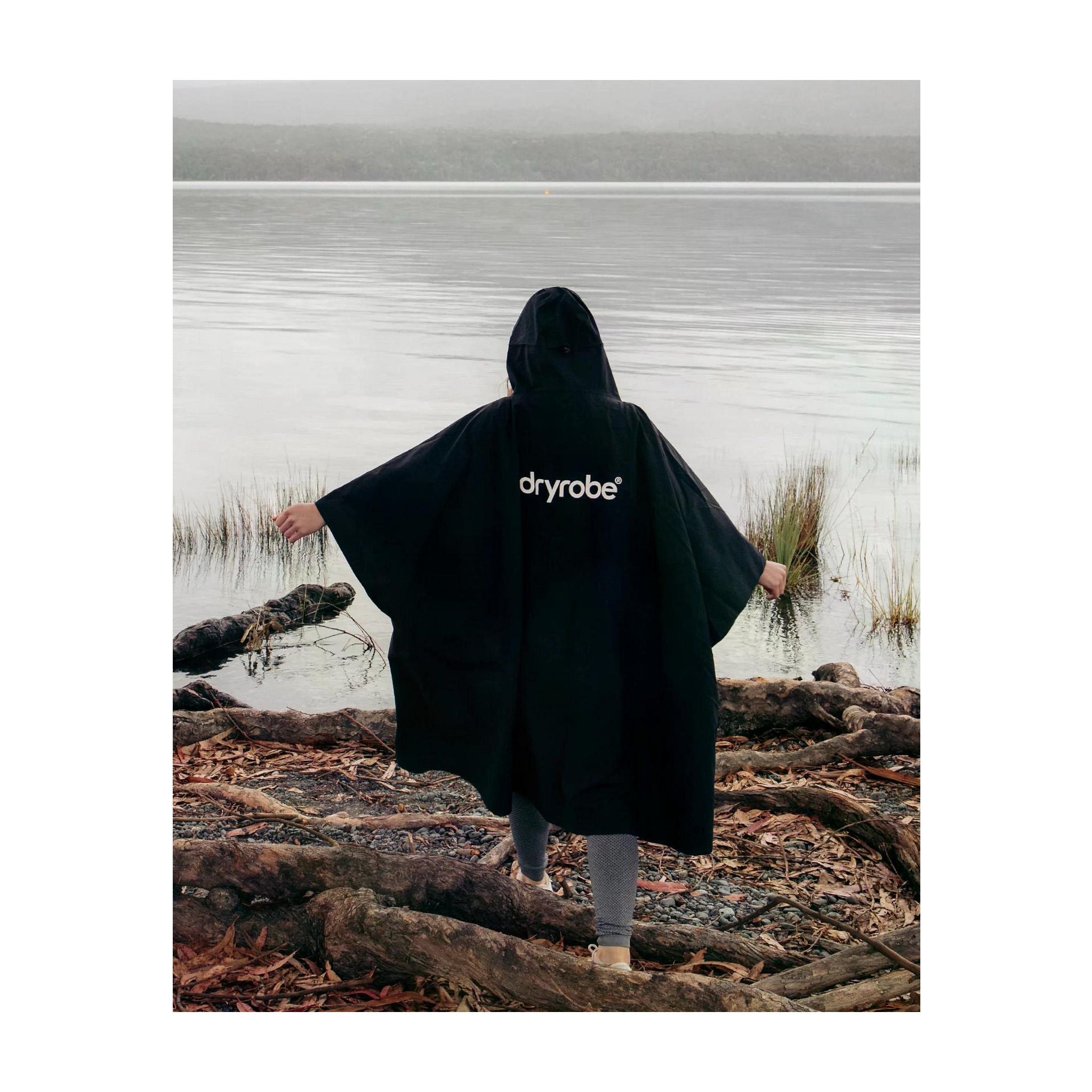 DRYROBE Regen-Poncho wasserdicht Unisize Black Adult