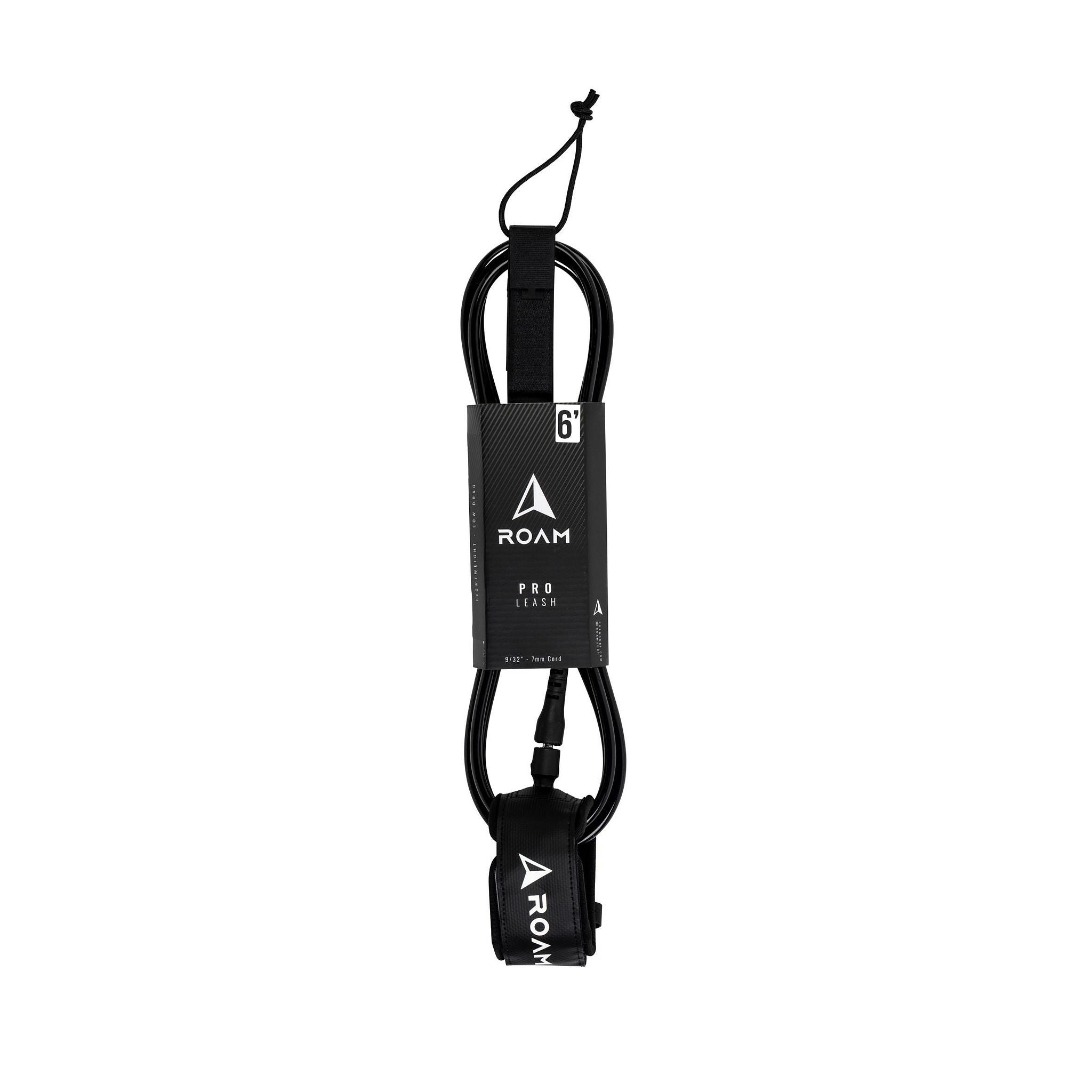 ROAM Surfboard Leash PRO Schwarz
