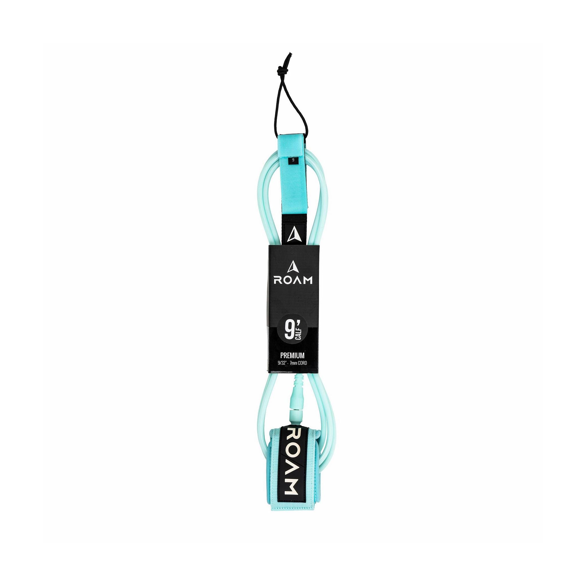 ROAM Surfboard Leash Premium Knee Lite 9.0 Turquoise