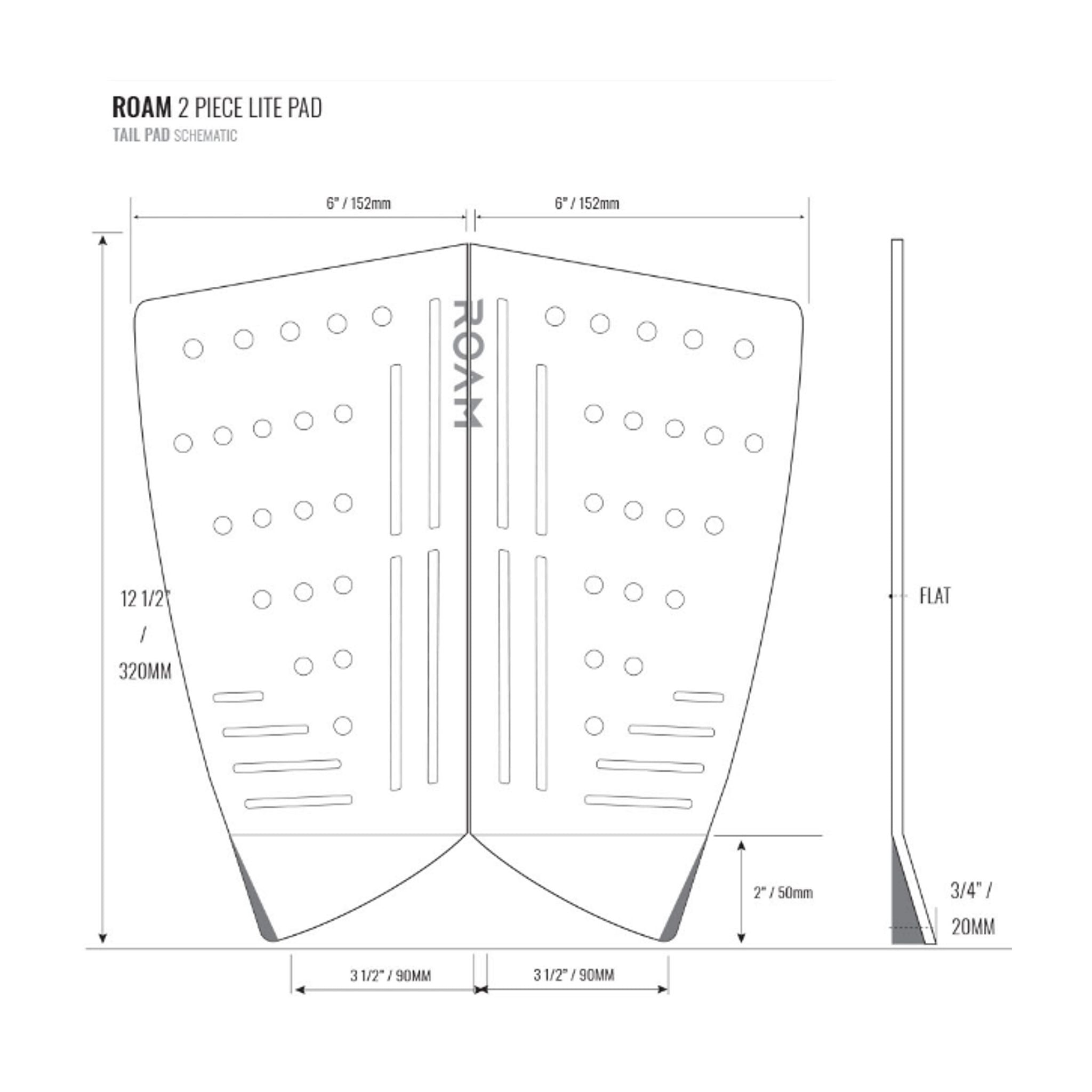 ROAM Footpad Deck Lite Traction Pad 2 tlg Türkis