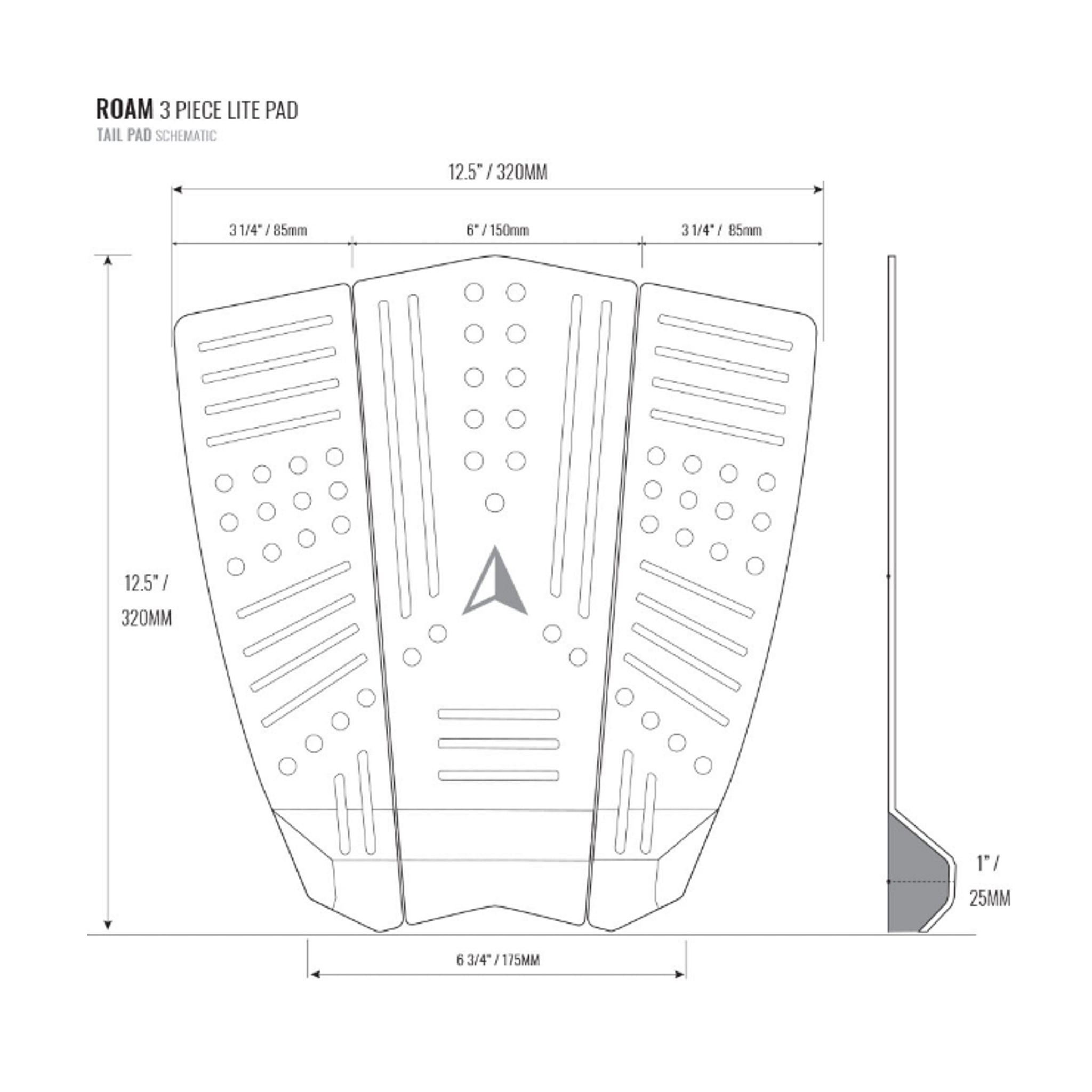 ROAM Footpad Deck Lite Traction Pad Schwarz