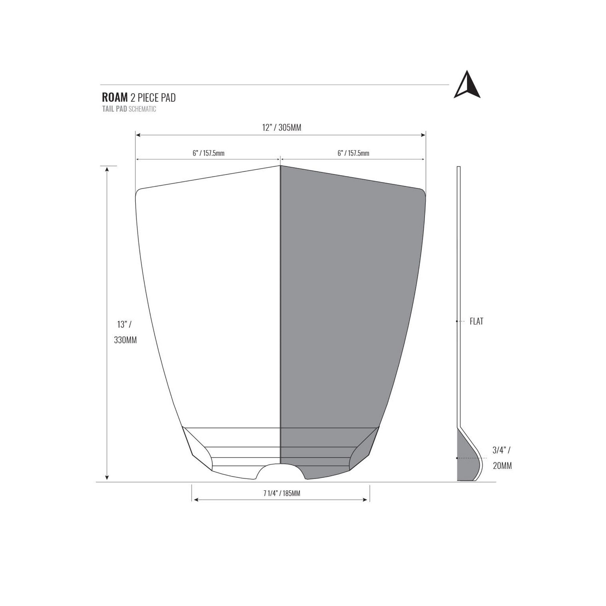 ROAM Footpad Deck Grip Traction Pad 2-tlg Grün