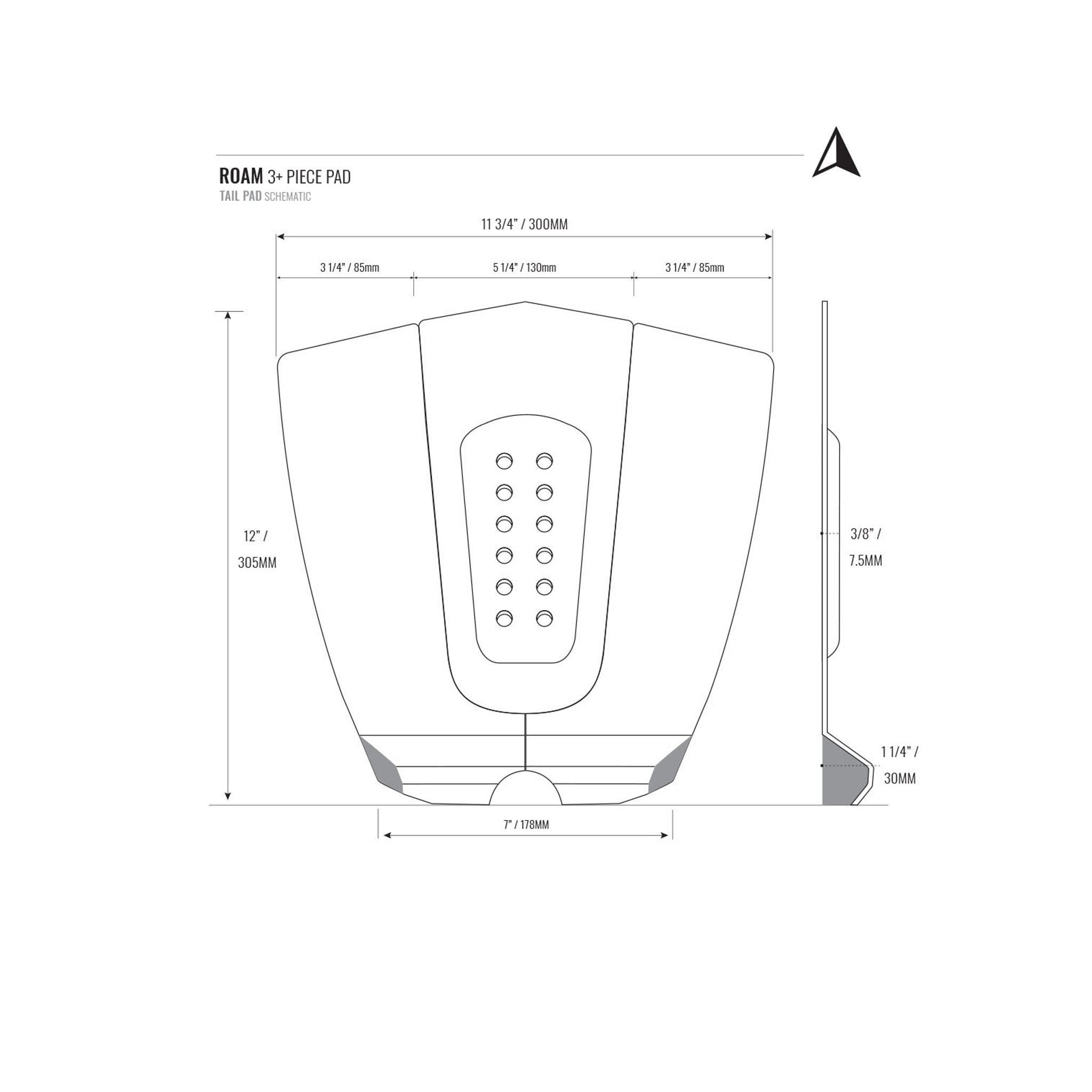 ROAM Footpad Deck Grip Traction Pad Weiss
