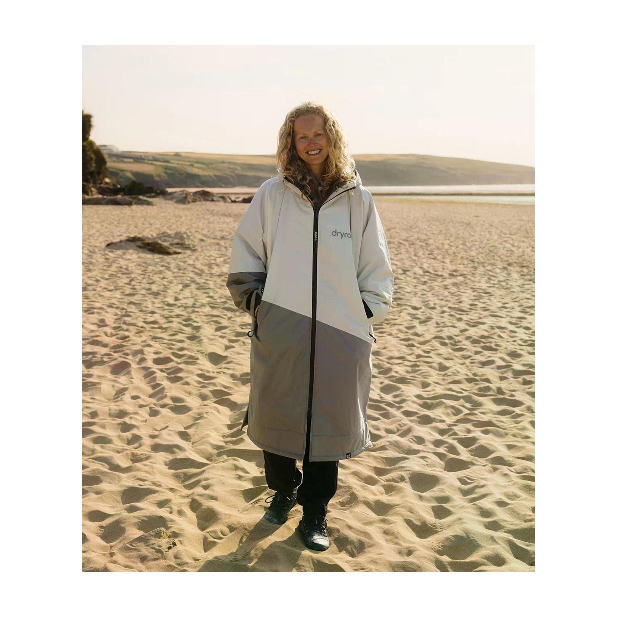 DRYROBE Advance Long Sleeve Stone XL Grau Adult