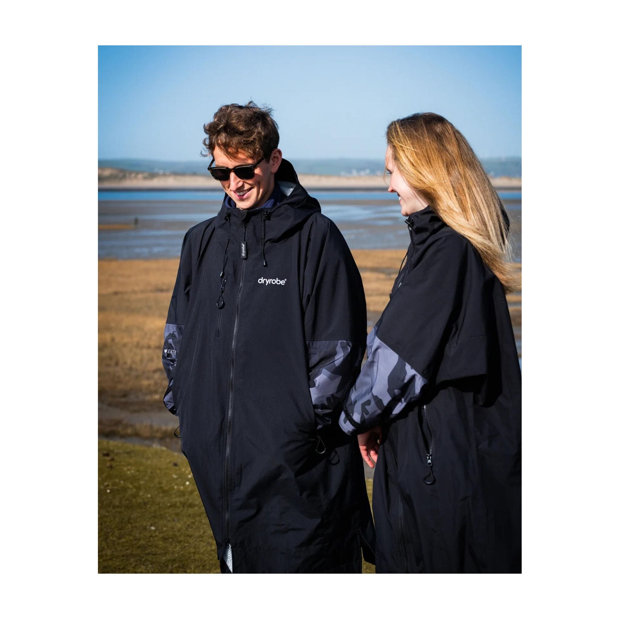 DRYROBE Tech-Lite Long Sleeve Schwarz Camo L Schwarz Adult
