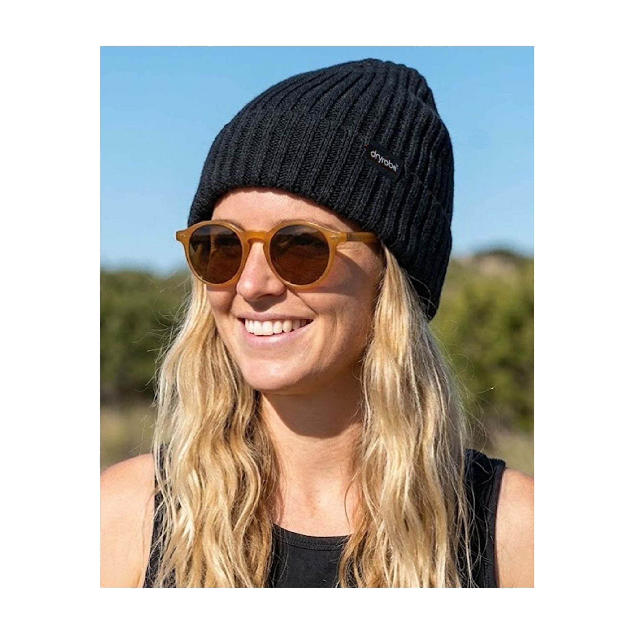 DRYROBE Waffle Beanie Knit Hat, Pink, One Size