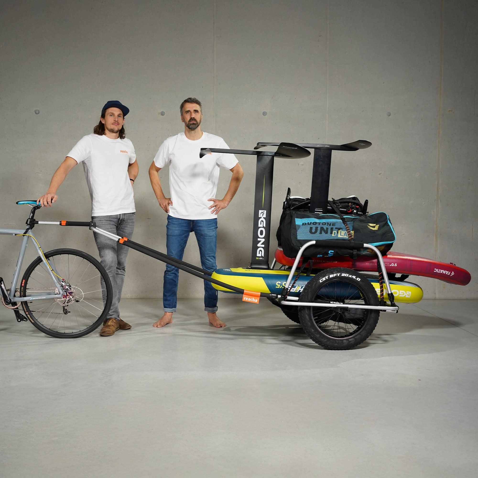 Reacha windsurfing wingfoil fahrradanhänger anhänger bike gear transportation bicycle trailer