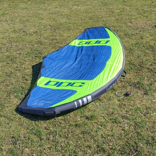 windsurf wingfoil ppc wing 3.8 m2 gruen gebraucht