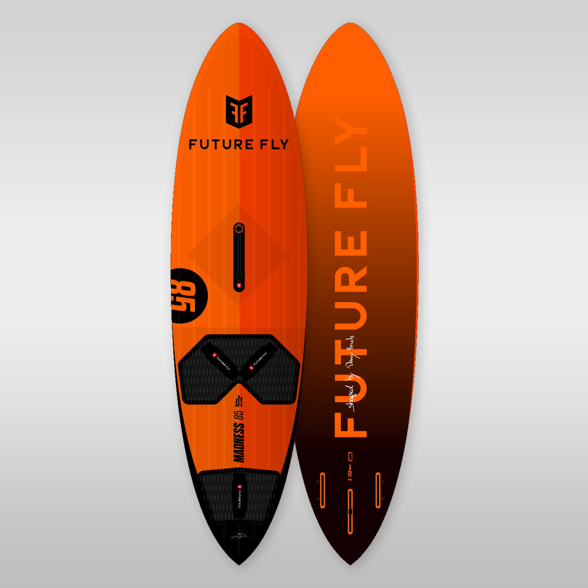 oragenes Future Fly Wave windsurf board Madness Thruster shaped by Dany Bruch