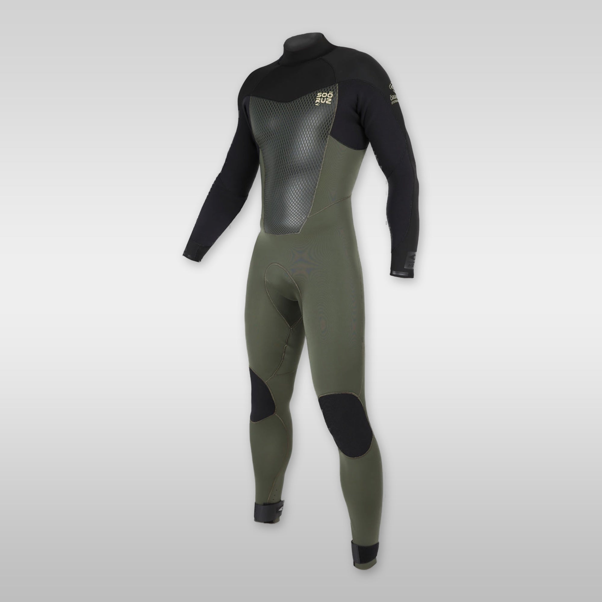 soöruz fighter army 3/2mm backzip neoprenanzug herren