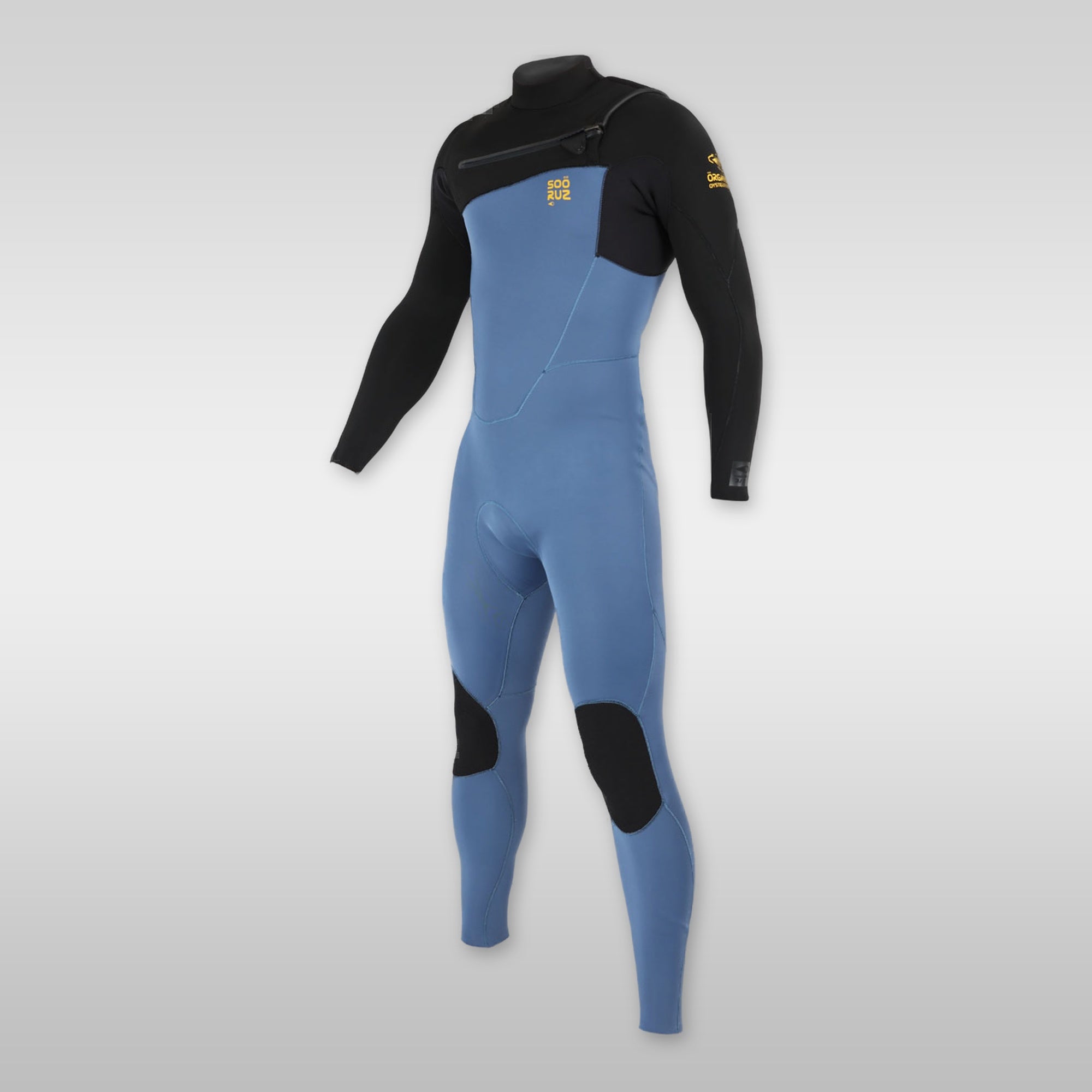 soöruz Fighter Blue 4/3mm Chest-Zip Wetsuit for Men