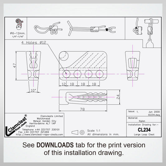 boating clamcleat CL234