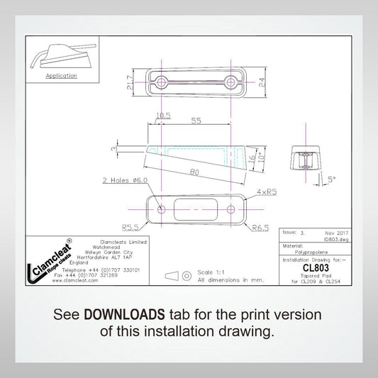 Clamcleat Cl803 Clamp klemme windsurf boating