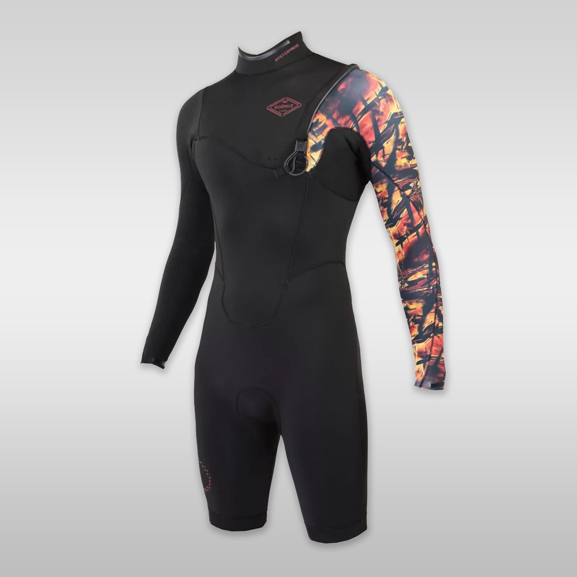 Soöruz Neoprenanzug Wetsuit FIGHTER Shorty LS Zip-Free Black 2/2